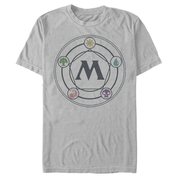 Men's Magic: The Gathering Mana Star Graphic Tee Silver Small