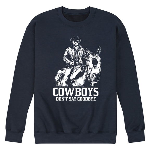 Yellowstone - Rip Cowboys Don't Say Goodbye - Men's Crew Neck Fleece Pullover