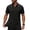 Black, variant on Men's Short Sleeve Old Money Style Golf Shirts Cotton Textured Knit Open Collared V Neck Top Summer Business Casual Clothing for Men