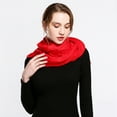 thumbnail image 6 of EASE LEAP Pashmina Scarfs Women Shawls Wraps Evening Dresses Soft Large Scarves Wedding, Red, 6 of 7