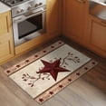 thumbnail image 2 of Red Texas Star Rustic Entryway Rug 2'x3'&nbsp; Non Slip Front Door Mats, Farmhouse Berry Brown Wooden Entrance Rugs Indoor Outdoor Carpet, Washable Floor Mats Small Area Rug for Bedroom Kitchen, 2 of 8