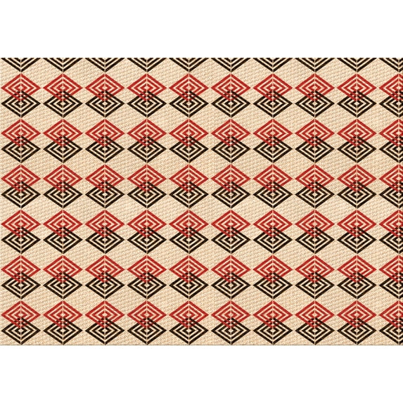 Ahgly Company Machine Washable Indoor Rectangle Transitional Golden Blonde Gold Area Rugs, 4' x 6'