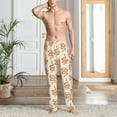 thumbnail image 5 of Goofa Hand Drawn Snake Printed Soft Pajama Pants for Men, Wide Leg Comfy Casual Lounge Yoga Pants-Medium, 5 of 9