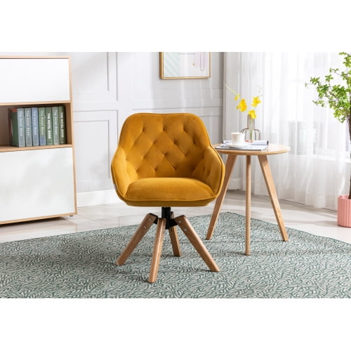 Mid Century Swivel Armchair Fabric Accent Chair, Dining Chair, Desk