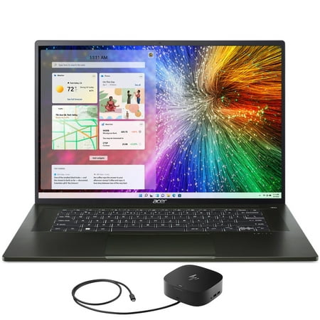 Acer Swift Edge SFA16 Home/Entertainment Laptop (AMD Ryzen 7 6800U 8-Core, 16.0in 60Hz 4K (3840x2400), AMD Radeon, 16GB LPDDR5 6400MHz RAM, Win 11 Home) with G2 Universal Dock