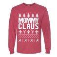 thumbnail image 2 of Mommy Claus Ugly Christmas Sweater Mens Long Sleeve Shirt, Vintage Heather Red, X-Large, 2 of 3