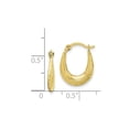 thumbnail image 2 of 10K Yellow Gold Textured Hollow Hoop Earrings for Women, 2 of 5