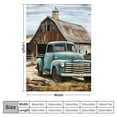 thumbnail image 4 of Fenyluxe Barn Truck Carol Sutton Print Throw Blanket for Bed Sofa Living Room Decor All Seasons Super Soft Blanket 50x60in, 4 of 6