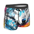 thumbnail image 2 of KLL Cool Colorful Wolf Men's Cotton Boxer Briefs Underwear-Small, 2 of 8
