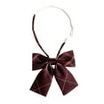 thumbnail image 2 of HAOTAGS Teen Girls Plaid Bowtie, Adjustable Elegant Colorful Student Uniform Bow Cosplay Cotume Neckties Red Free Size, 2 of 3