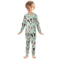 thumbnail image 3 of joogoo Dogs Cartoon Heads 2 Piece Long Sleeve Tee and Pants Cotton Pajama Set 8Y, 3 of 7