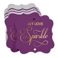 thumbnail image 3 of Inkdotpot Real Gold Foil Bracket Shape Paper Hang Tags Let Love Sparkle Wedding Favor Tags Pack Of 50, 3 of 6
