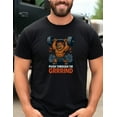 thumbnail image 3 of Push Through the Grrrind Bear Gym Shirt Funny Workout Lifting Motivation Tee Cartoon Grizzly Weightlifting Beast Mode Fitness Tee, 3 of 5