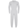 thumbnail image 3 of CHICTRY Combinaison Adaptative pour Hommes Manches Longues Poignets Élastiques Combinaison Anti-Rayures Col Rond Justaucorps d'Infirmière Gris 3TG, 3 of 7