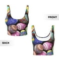 thumbnail image 5 of Fotbe Easter Eggs1 Pattern Womens' Sports Bra Longline Wirefree Padded with Medium Support Sports Moisture-Wicking Workou Vest,Tank Top-Small, 5 of 9