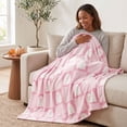thumbnail image 6 of Halloween Ghost Print Flannel Throw Blanket 39.4 x 51.2 Inch for Couch Bedroom Decoration, Soft Lightweight Decorative Blanket for Seasonal Home Comfort, 1Pack D, 6 of 6