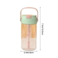 thumbnail image 3 of Botella de agua de plástico con pajita, vaso infusor a prueba de fugas | Asa de transporte, hidratación portátil | Libre de BPA, irrompible, ideal para la escuela, 3 of 6