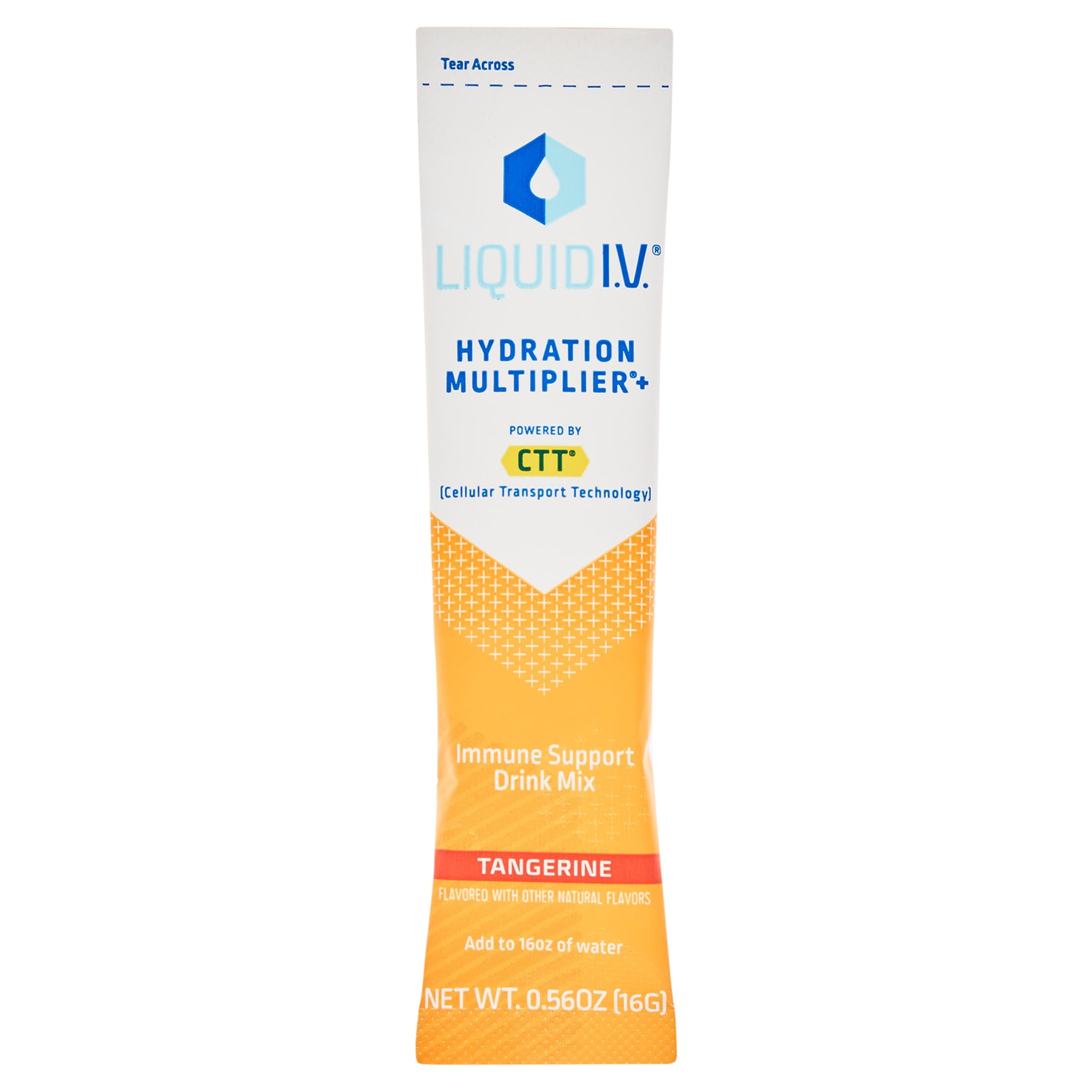 Liquid I.V. Hydration Multiplier Plus 10 Individual Packets Tangerine Non  GMO