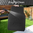 thumbnail image 6 of CAR GRAND Rubber Car Mats All Weather All Season Waterproof Universal Fit Trim to Fit SUV, Sedan, Truck, Set of 4 pieces All Black, 6 of 8