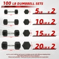 thumbnail image 4 of BalanceFrom Dumbbell Set, Pairs of 5 lb, 10 lb, 15 lb, and 20 lb, 4 of 8