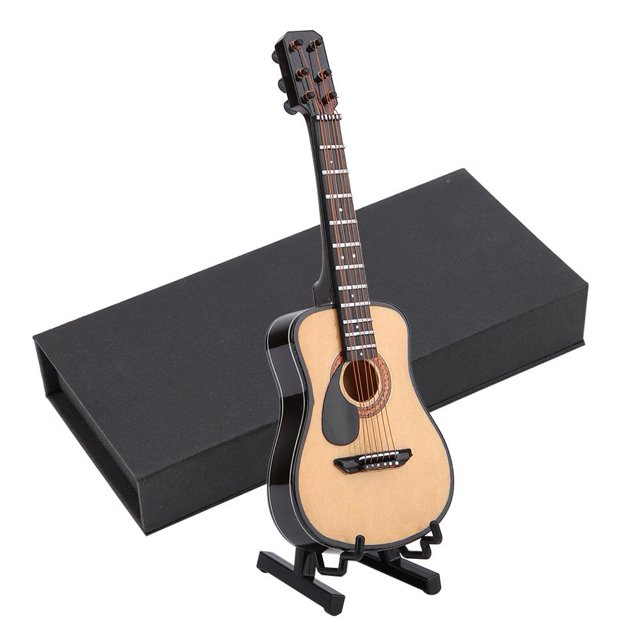 Greensen Miniature Wooden Guitar Model Display Mini Ornaments Craft Home Decor , Miniature Guitar Model, Mini Guitar Display