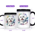 thumbnail image 4 of Funny Watercolor Adorable Maltese Peeking Through Torn Paper Effect Heat Color Changing Mug Maltese Dog Lover Gifts Idea Magic Coffee Mug - 00026, 4 of 4
