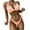 Rose Gold, variant on WREESH Womens Two Piece Swimsuit Halter Bikini Set High Cut Bikini Fashion Solid Bikini Push-Up Padded Swimsuit Set Beach Bathing Suit Hot Pink