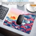 thumbnail image 3 of Japanese Ukiyo-e Ocean Waves Mouse Pad Personalized Design Non-Slip Rubber Base Small Office Desk Pad for Computers & Laptops, 3 of 6