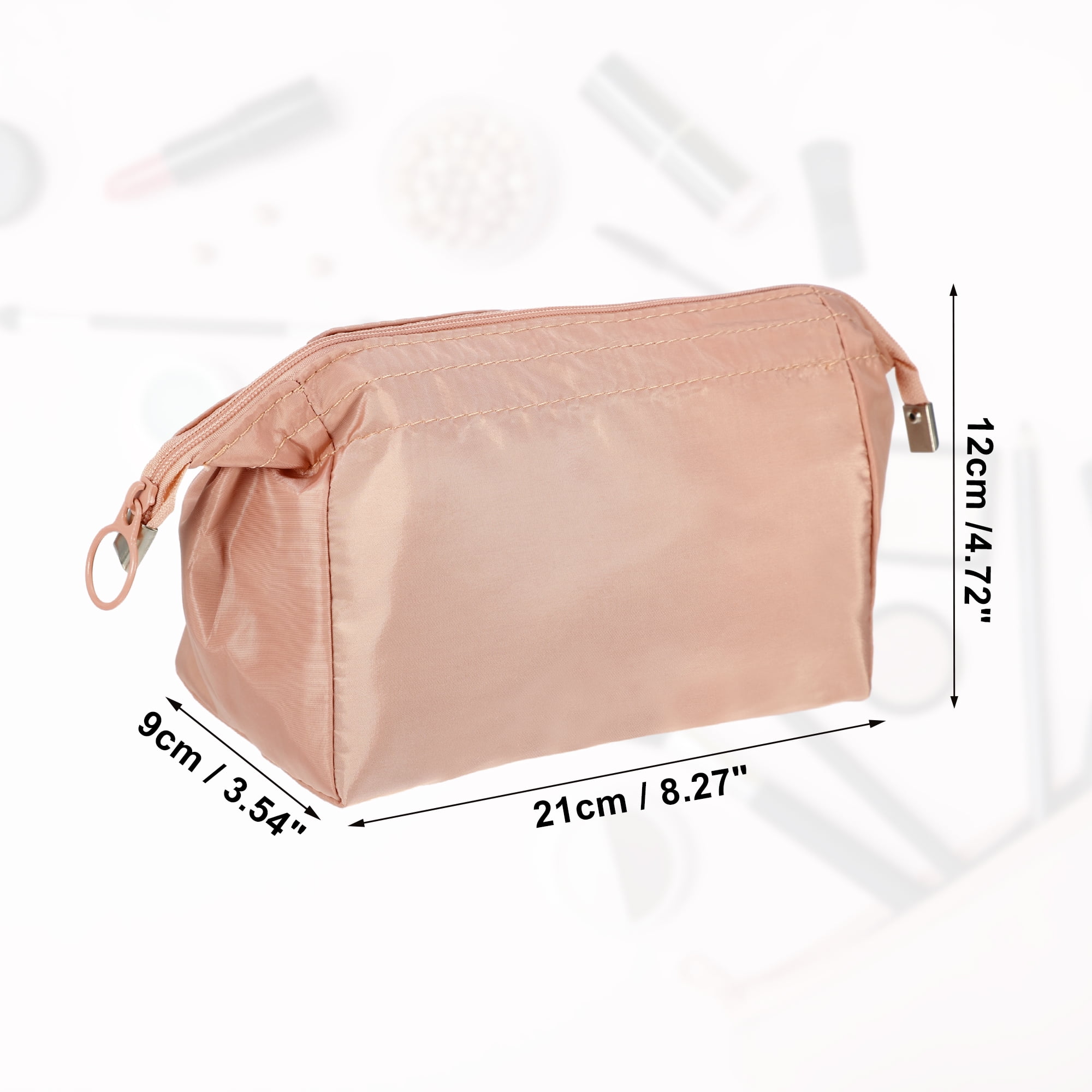 Unique Bargains Women Durable Makeup Bag for Business Travel Vacation Wedding Gym Pink