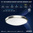 thumbnail image 7 of Luxrite Motion Sensor LED Flush Mount Ceiling Light, 13 Inch, 5CCT 2700K-5000K, 20W, 1500 Lumens, ETL, 7 of 7