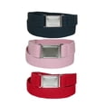 thumbnail image 1 of CTM® Kids' Elastic Stretch Belt with Magnetic Buckle (Pack of 3 Colors), 1 of 1
