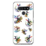 MUNDAZE LG K51 Shockproof Clear Hybrid Protective Phone Case Cute Fairy Cartoon Gnomes Dragons Monsters Cover