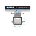 thumbnail image 4 of Reese Towpower 37096 Class III Multi-Fit Receiver Hitch with 2" Receiver opening, includes Hitch Plug Cover,Black, 4 of 6