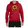thumbnail image 2 of You Are My Sunshine Skull And Sunflower Inspirational/Christian Unisex Graphic Hoodie Sweatshirt, Red, 2XL, 2 of 3