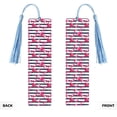 thumbnail image 2 of Kdxio Dark Blue Stripes and Flamingos Print Metal Tassel Bookmarks,Perfect Gift for Art Lovers and Bookworms Metal Bookmarks for Women, 2 of 8