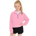 thumbnail image 3 of BLVB Girls Sweatshirts Half Zip Pullover Long Sleeve with Pocket and Thumb Hole Casual Fashion Fall Winter Clothes for Kids 5-14Y, 3 of 4