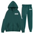 thumbnail image 1 of LILELIS Men's And Women's Zip Up Hoodie Pantsuits, 1 of 4
