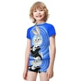 thumbnail image 2 of Looney Tunes Bugs Bunny Boys 2-Piece Swimsuit Set, Short Sleeve Rash Guard & Swim Trunks, 2 of 7