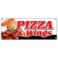 thumbnail image 1 of Pizza & Wings Banner Sign Brick Oven New York Chicago Italian Spicy, 1 of 4