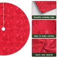 thumbnail image 6 of 48 Inch Christmas Tree Skirt – Velvet Plush Tree Mat, Soft Thickened Polyester with Red Ties, Single-Sided Printing, Available in 30in/36in/48in, Perfect for Holiday Xmas Tree Decoration, 6 of 7