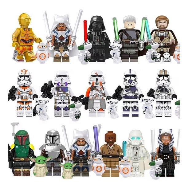 Set de 16 Minifiguras Personalizadas de Bloques de Construcción – Colección de Cazadores Recompensa y Villanos, Juguete de Acción para Fanáticos