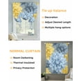 thumbnail image 3 of Yellow Blue Spring Floral Tie Up Curtains for Window, Thermal Insulted Balloon Shade Adjustable Rod Pocket Curtains Valance Panels for Kitchen Bathroom Cafe 42 x 54 Pastoral Summer Botanical, 3 of 6