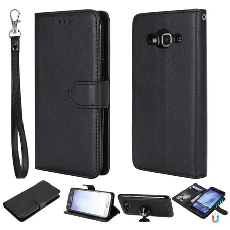 Galaxy S5 Case Wallet, S5 Case, Allytech Premium Leather Flip Case Cover & Card Slots Pocket, Wrist Design Detachable Slim Case for Samsung Galaxy S5 G900A