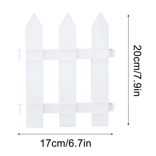 Plastic Garden Fence, Weather-Resistant PVC Outdoor Fencing, Durable Vegetable Garden Edging, Decorative Courtyard Border for Lawn, Farm, and Landscape