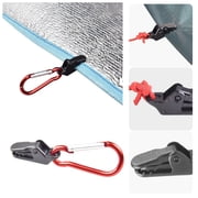 Tarp Awning Clamp Clips Tent Snaps Hangers Clips Camping Tent Tighten Lock Grip Clamp with Carabiner for Outdoor Camping