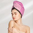 thumbnail image 5 of Xecao Breast Cancer Pink Ribbons Awareness Print Hair Towel, Hair Turbans for Wet Hair, Drying Hair Wrap for Curly Hair Women,Coral Velvet Dry Hair Cap,Dry Hair Hat, 5 of 6