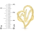 thumbnail image 4 of Floreo 10k Yellow Gold A-Z Cursive Letter and Heart Initial Ring, Large Heart (1.1"), 4 of 5