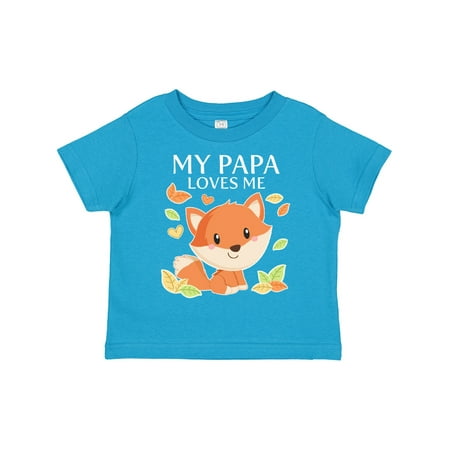 

Inktastic My Papa Loves Me- Little Fox Gift Toddler Boy or Toddler Girl T-Shirt