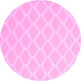 thumbnail image 1 of Ahgly Company Indoor Round Trellis Pink Modern Area Rugs, 4' Round, 1 of 1
