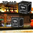 thumbnail image 6 of Tip Jar 6 Inches Plastic Tip Jar Box for Bartende Donation Bucket Money Storage Container Collection Suggestion Box for Restaurants Bars Musicians Driver, Black$$Office, 6 of 7